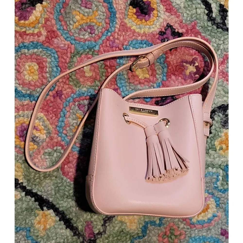 Katie Loxton Blair Bucket Bag Vegan Leather Pink Small